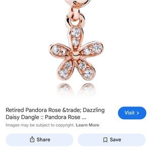 Pandora Rose Daisy Necklace with Sparkling Accents